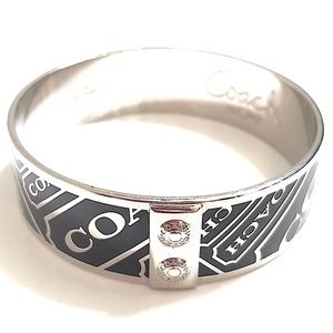 Coach Signature Bangle Silver and Purple